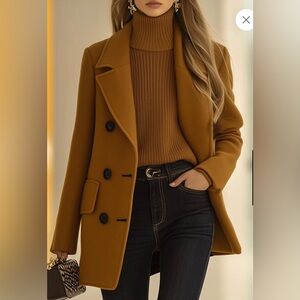 Chic Double-Breasted Pea Coat NWT